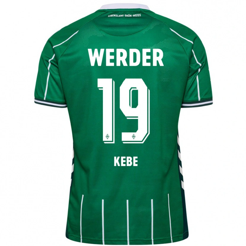 Danxen Women David Kébé #19 Green White Home Jersey 2025/26 T-Shirt