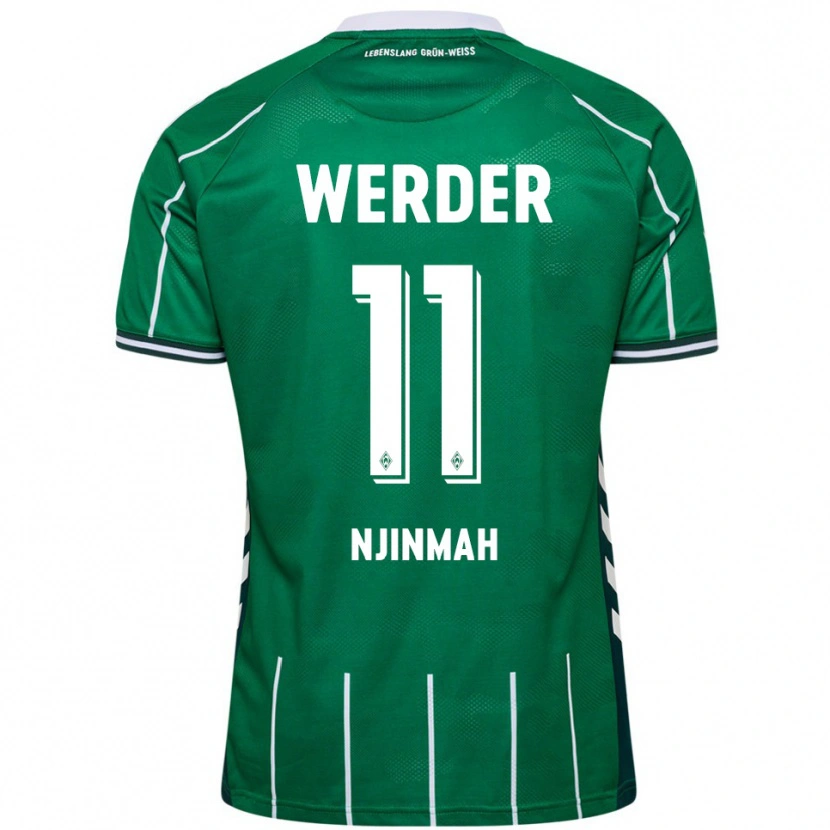 Danxen Women Justin Njinmah #11 Green White Home Jersey 2025/26 T-Shirt
