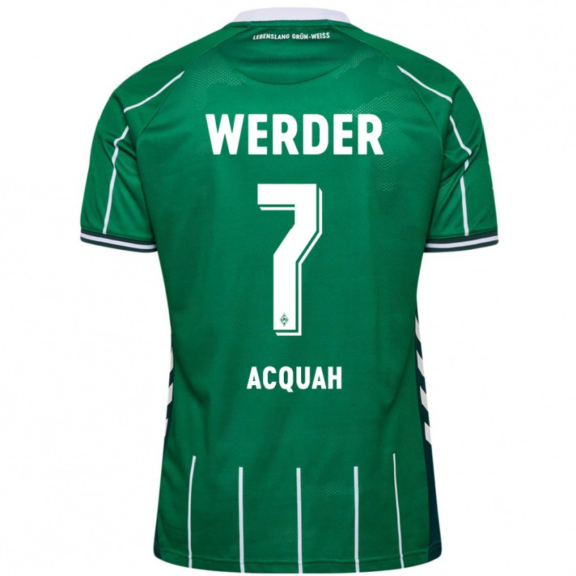Danxen Women Joseph Shadrach Acheampong Acquah #7 Green White Home Jersey 2025/26 T-Shirt