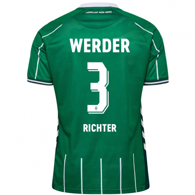 Danxen Women Mathis Richter #3 Green White Home Jersey 2025/26 T-Shirt