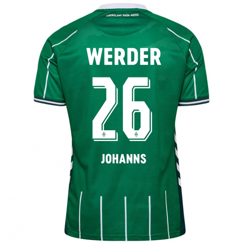 Danxen Women Lennart Johanns #26 Green White Home Jersey 2025/26 T-Shirt
