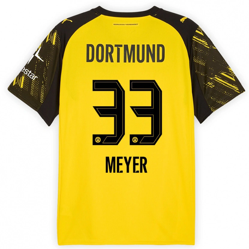 Danxen Women Alexander Meyer #33 Yellow Black Home Jersey 2025/26 T-Shirt