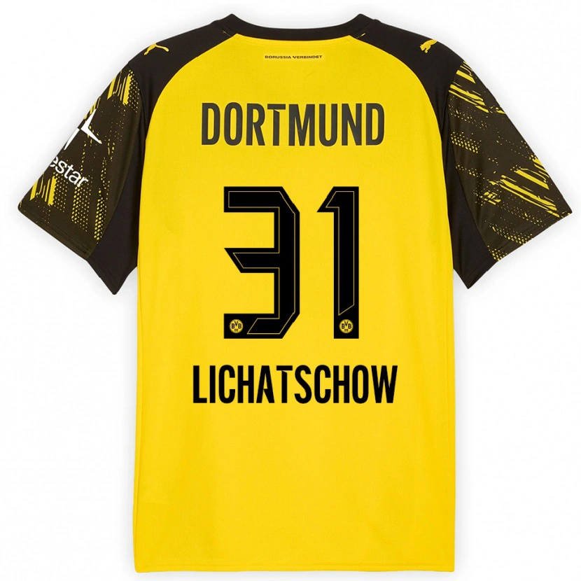 Danxen Women Deniese Lichatschow #31 Yellow Black Home Jersey 2025/26 T-Shirt