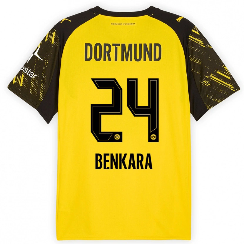Danxen Women Elias Benkara #24 Yellow Black Home Jersey 2025/26 T-Shirt