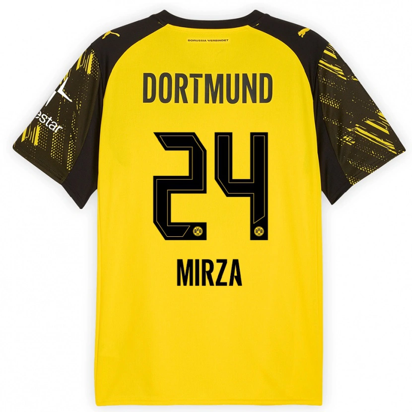 Danxen Women Marwan-Omir Mirza #24 Yellow Black Home Jersey 2025/26 T-Shirt