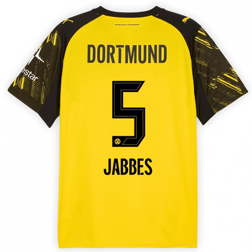 Danxen Women Jasmin Jabbes #5 Yellow Black Home Jersey 2025/26 T-Shirt