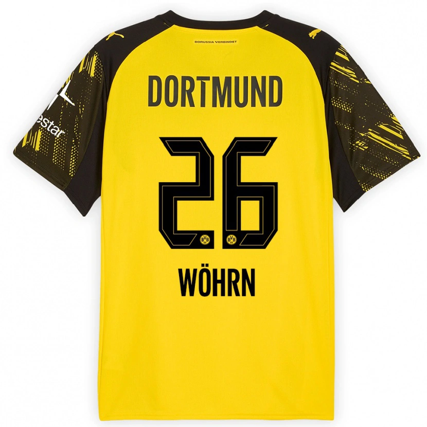 Danxen Women Yasu Wöhrn #26 Yellow Black Home Jersey 2025/26 T-Shirt
