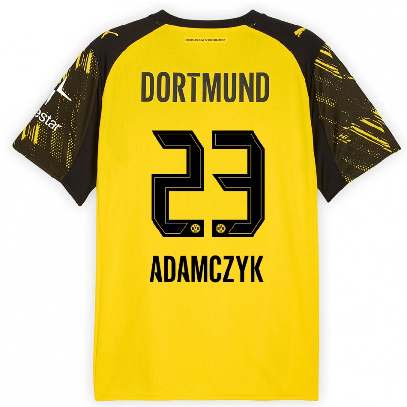 Danxen Women Nico Adamczyk #23 Yellow Black Home Jersey 2025/26 T-Shirt