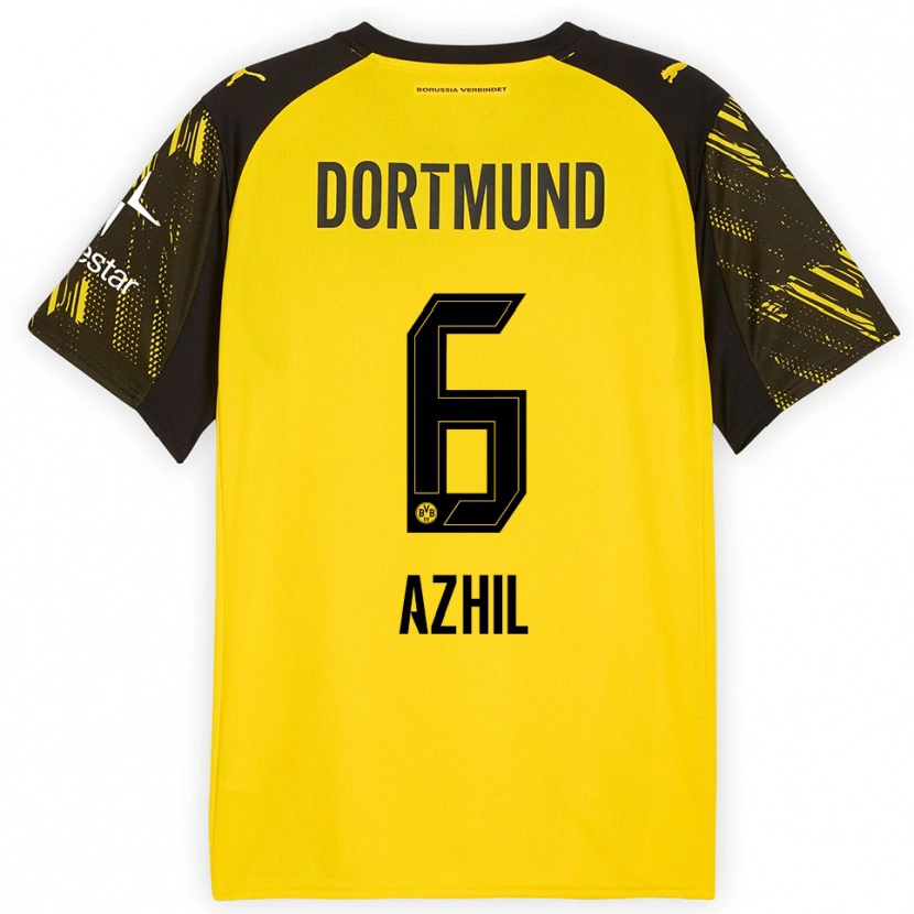 Danxen Women Ayman Azhil #6 Yellow Black Home Jersey 2025/26 T-Shirt
