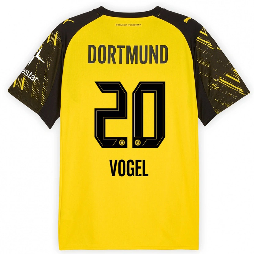 Danxen Women Ann-Sophie Vogel #20 Yellow Black Home Jersey 2025/26 T-Shirt