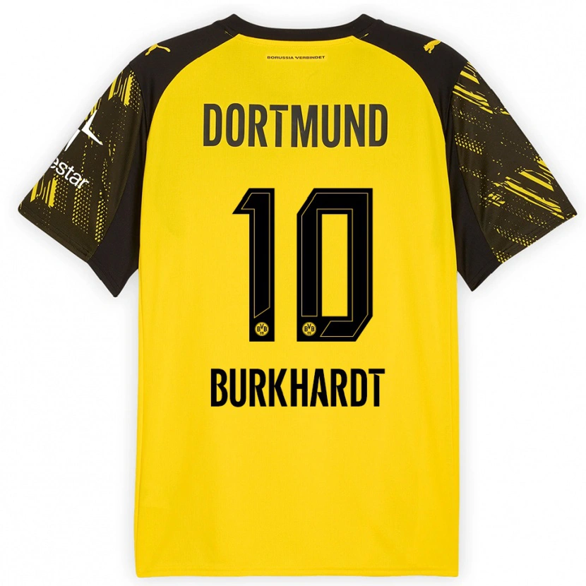 Danxen Women Till Burkhardt #10 Yellow Black Home Jersey 2025/26 T-Shirt