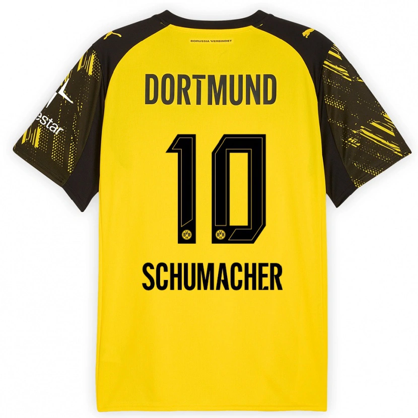 Danxen Women Rita Schumacher #10 Yellow Black Home Jersey 2025/26 T-Shirt