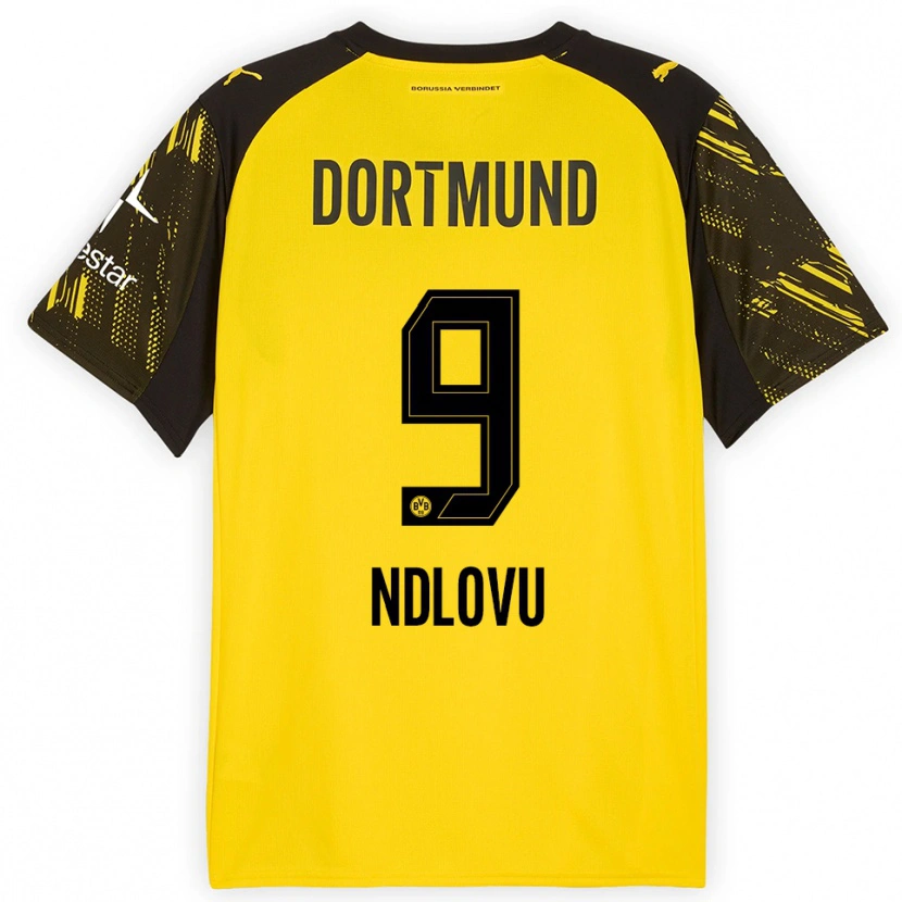 Danxen Women Desmond Ndlovu #9 Yellow Black Home Jersey 2025/26 T-Shirt