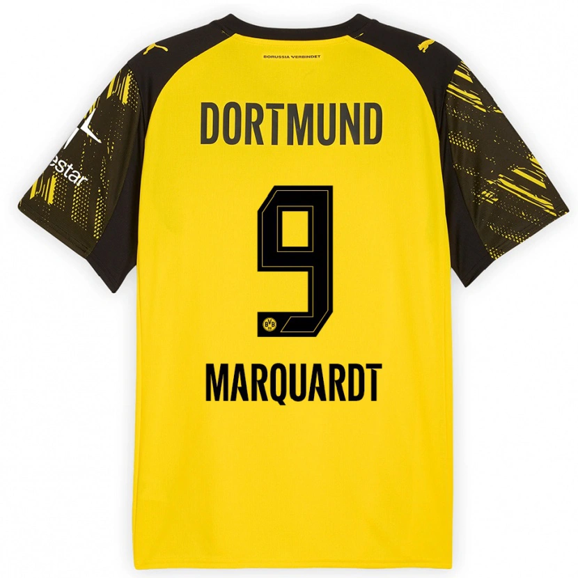 Danxen Women Dana Marquardt #9 Yellow Black Home Jersey 2025/26 T-Shirt