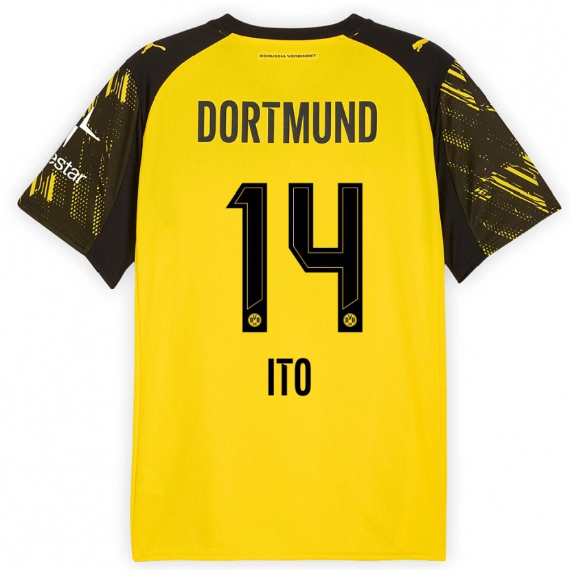 Danxen Women Sara Ito #14 Yellow Black Home Jersey 2025/26 T-Shirt