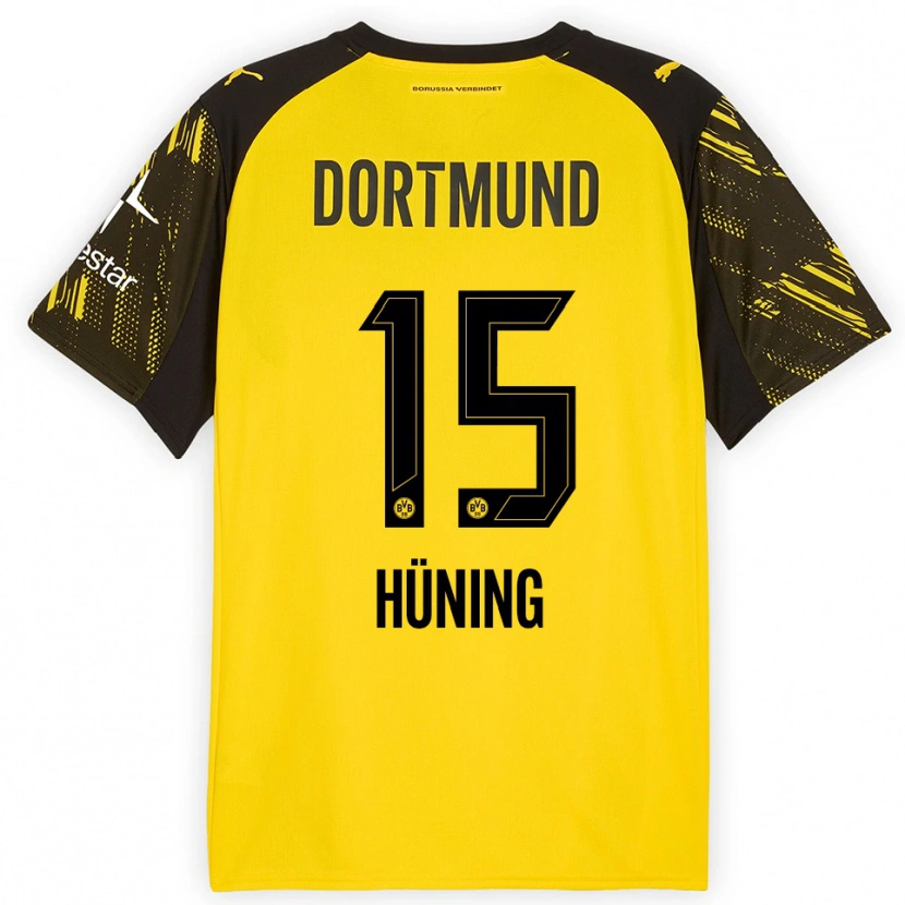 Danxen Women Ben Hüning #15 Yellow Black Home Jersey 2025/26 T-Shirt