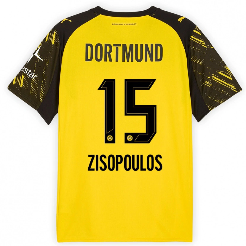 Danxen Women Georgios Zisopoulos #15 Yellow Black Home Jersey 2025/26 T-Shirt