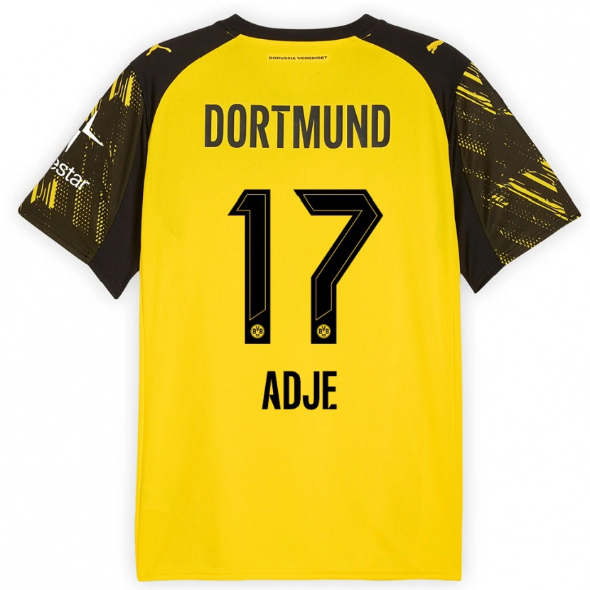 Danxen Women Miguel Adje #17 Yellow Black Home Jersey 2025/26 T-Shirt