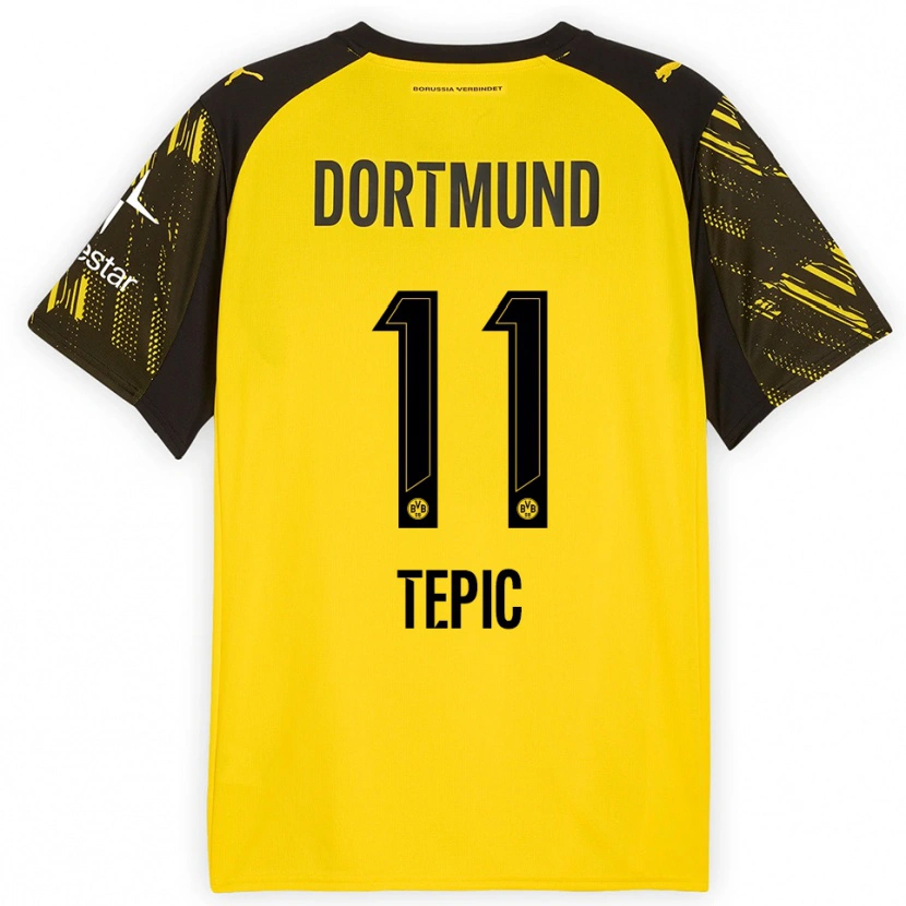 Danxen Women Lyon Tepic #11 Yellow Black Home Jersey 2025/26 T-Shirt