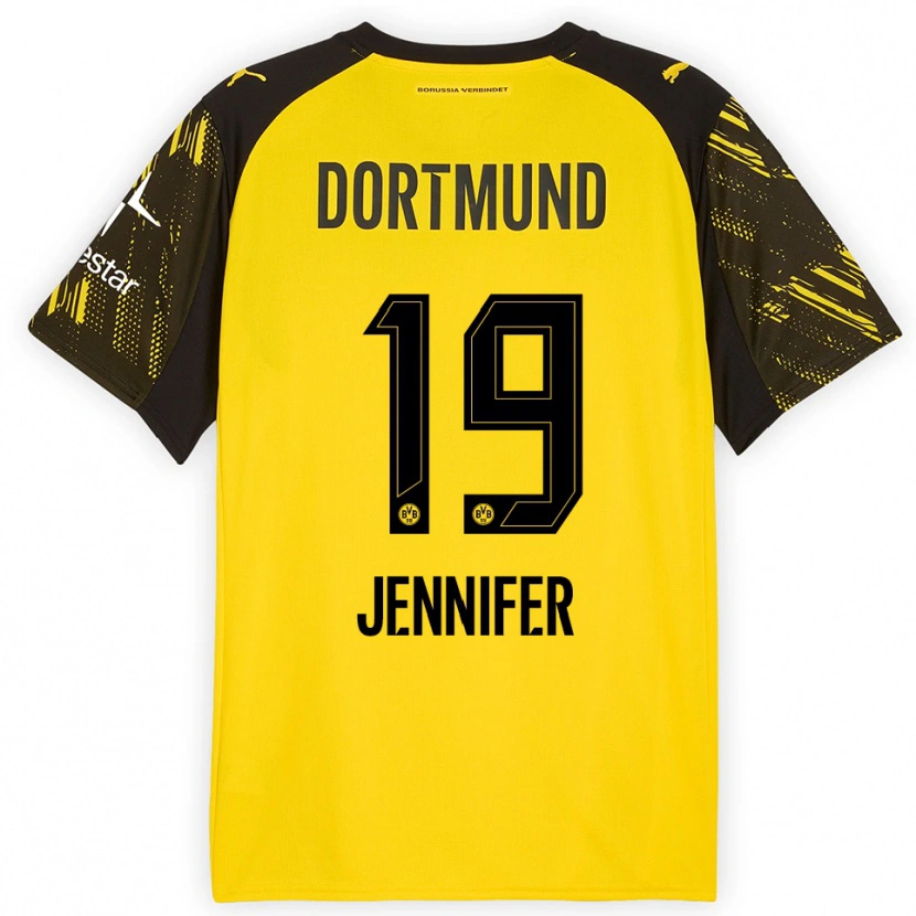 Danxen Women Gutierrez Bermejo Jennifer #19 Yellow Black Home Jersey 2025/26 T-Shirt