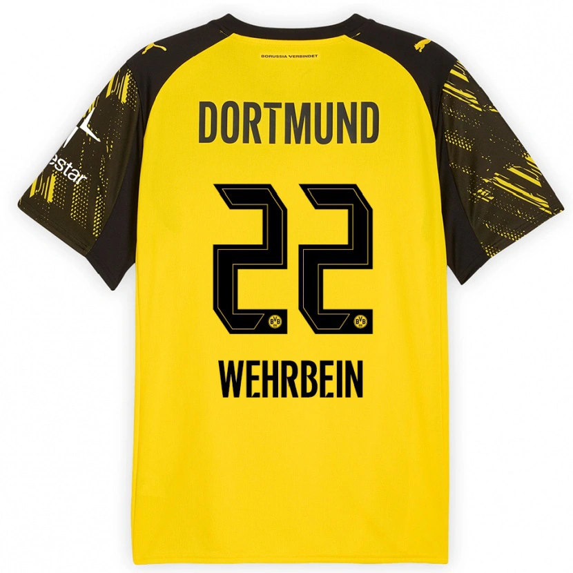 Danxen Women Jan-Mattis Wehrbein #22 Yellow Black Home Jersey 2025/26 T-Shirt