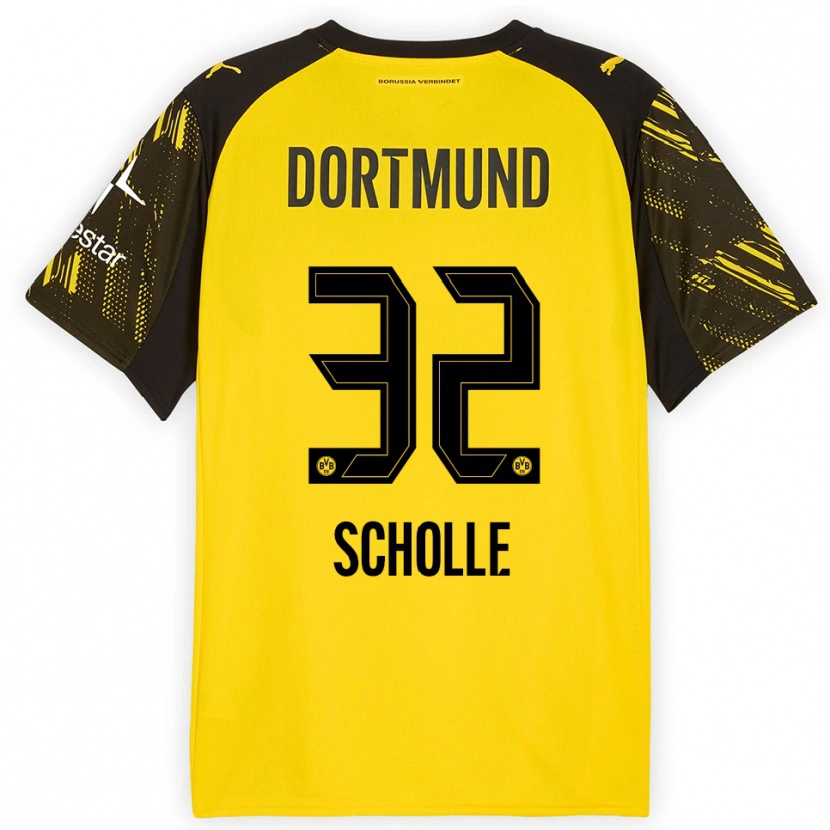 Danxen Women Mia Scholle #32 Yellow Black Home Jersey 2025/26 T-Shirt