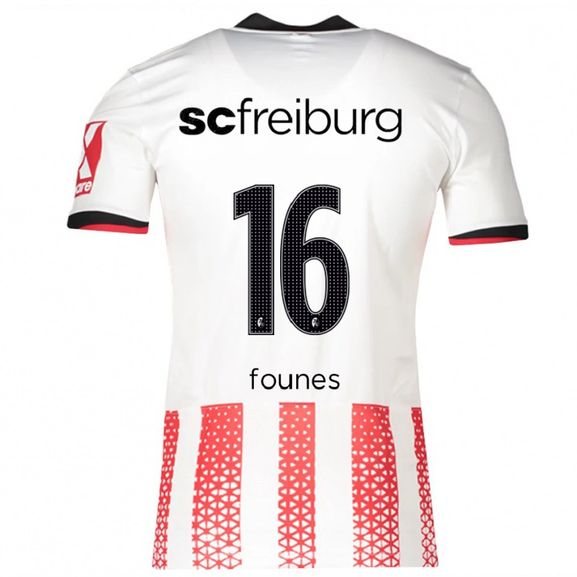Danxen Women Kevin Founes #16 White Red Home Jersey 2025/26 T-Shirt