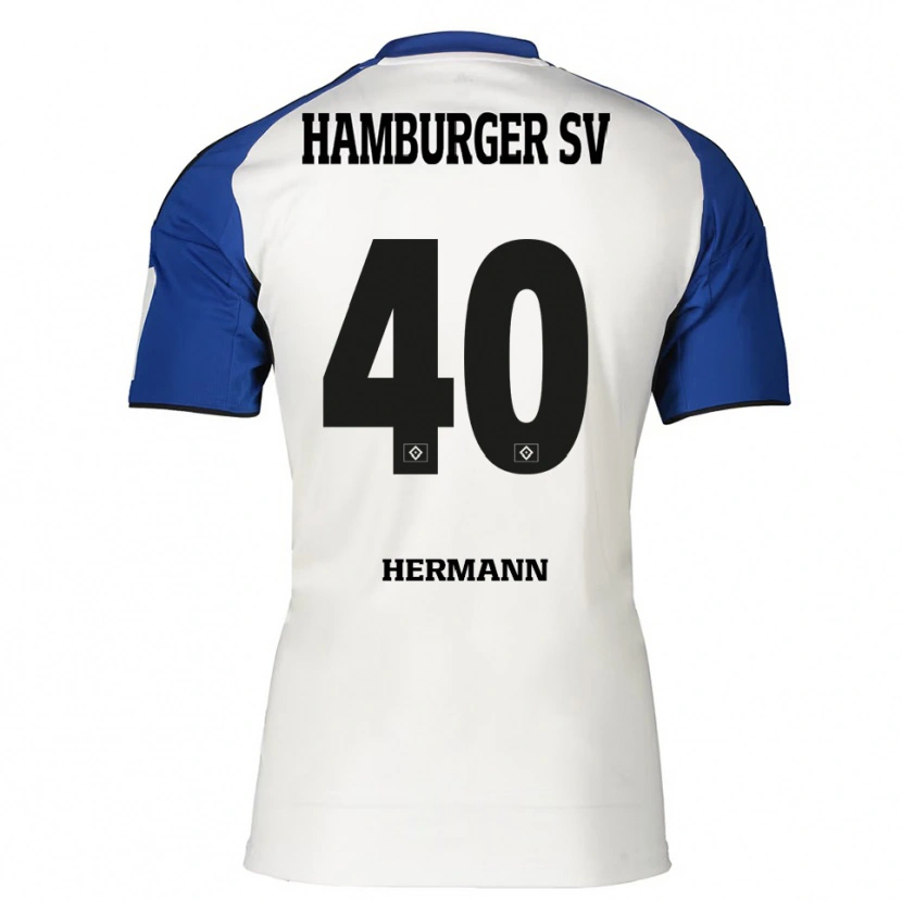 Danxen Women Hannes Hermann #40 White Blue Home Jersey 2025/26 T-Shirt