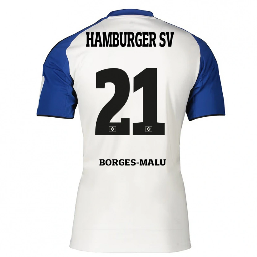 Danxen Women Louis Borges-Malu #21 White Blue Home Jersey 2025/26 T-Shirt