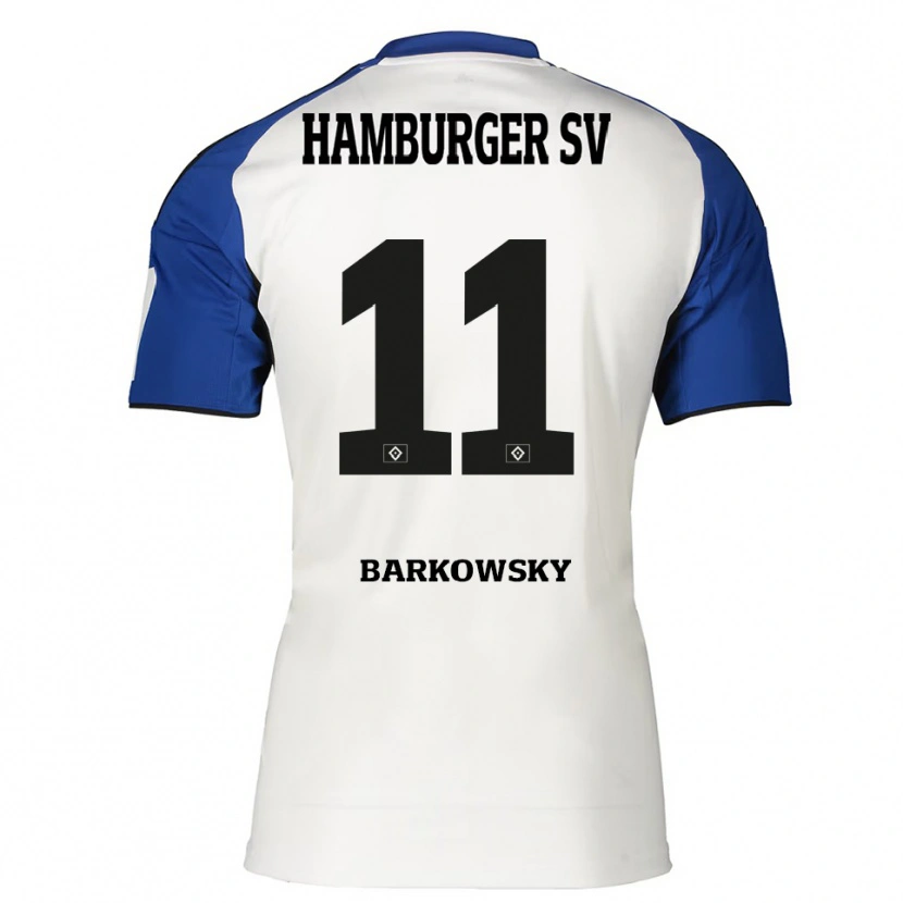Danxen Women Finn Barkowsky #11 White Blue Home Jersey 2025/26 T-Shirt