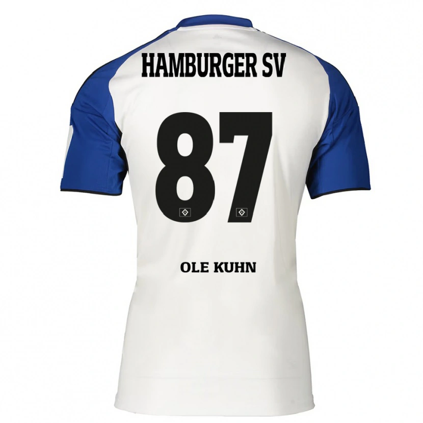 Danxen Women Niklas Ole Kühn #87 White Blue Home Jersey 2025/26 T-Shirt