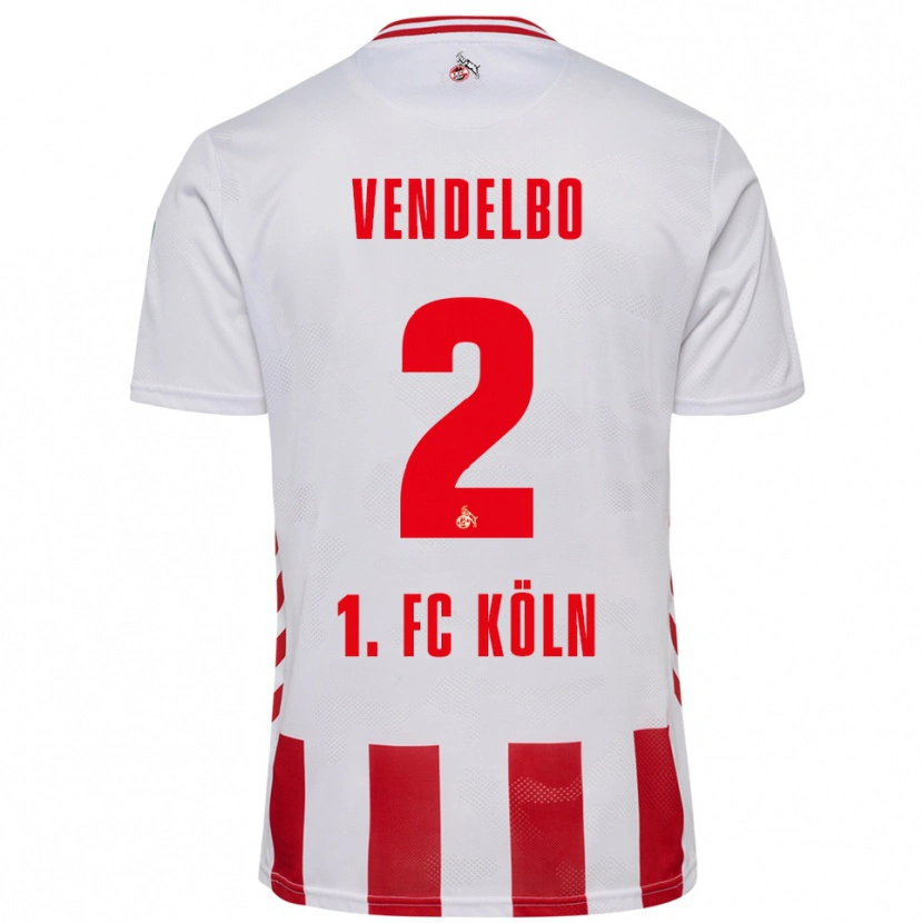 Danxen Women Sofie Vendelbo #2 White Red Home Jersey 2025/26 T-Shirt