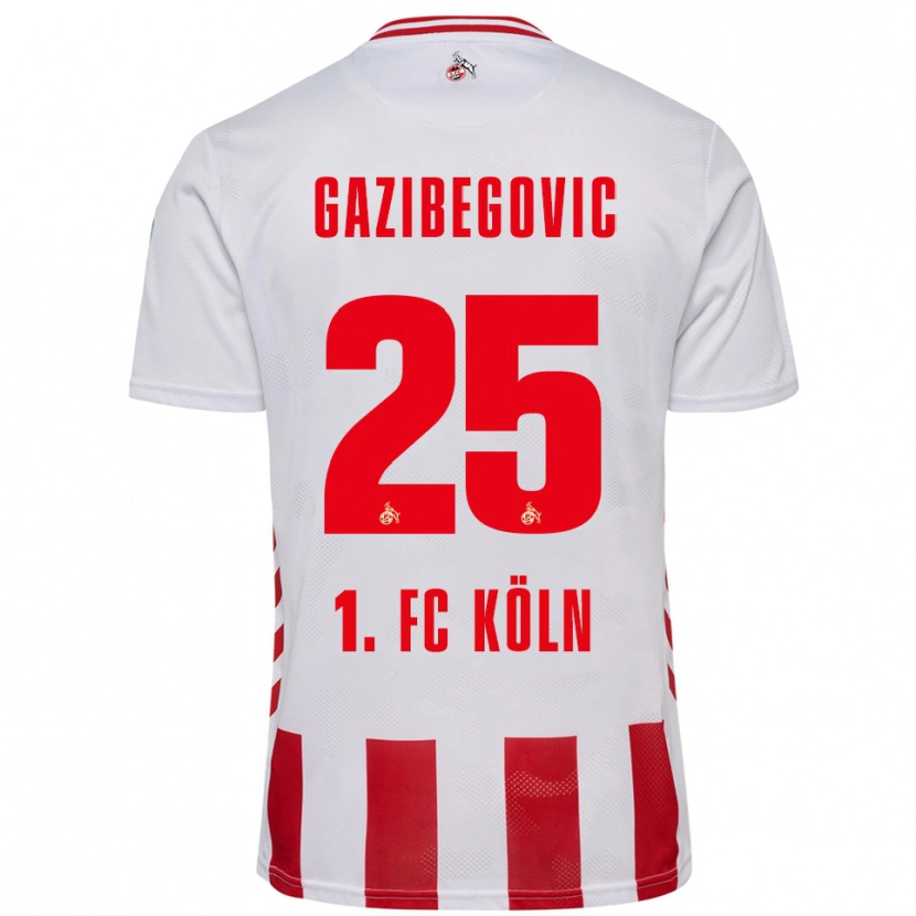 Danxen Women Jusuf Gazibegovic #25 White Red Home Jersey 2025/26 T-Shirt