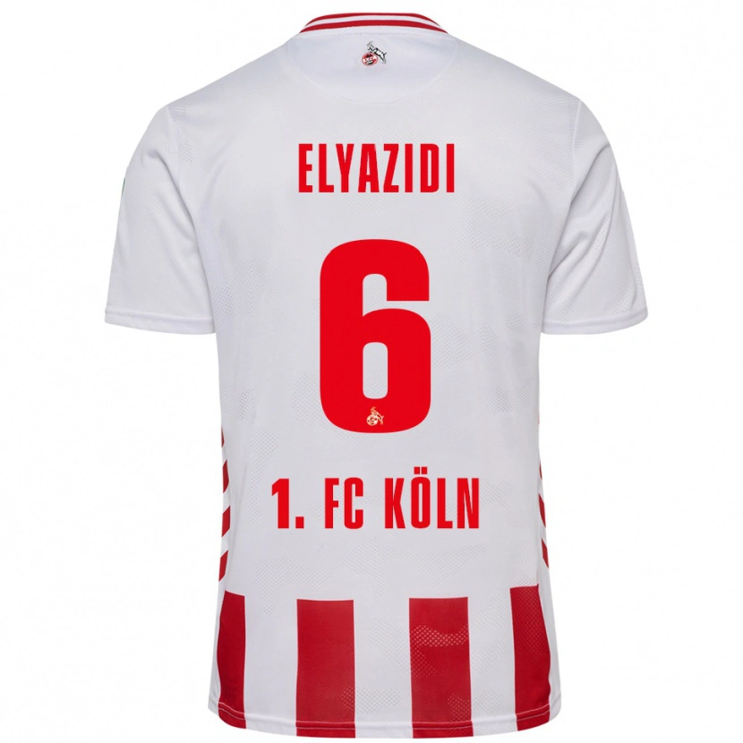 Danxen Women Ilias Elyazidi #6 White Red Home Jersey 2025/26 T-Shirt