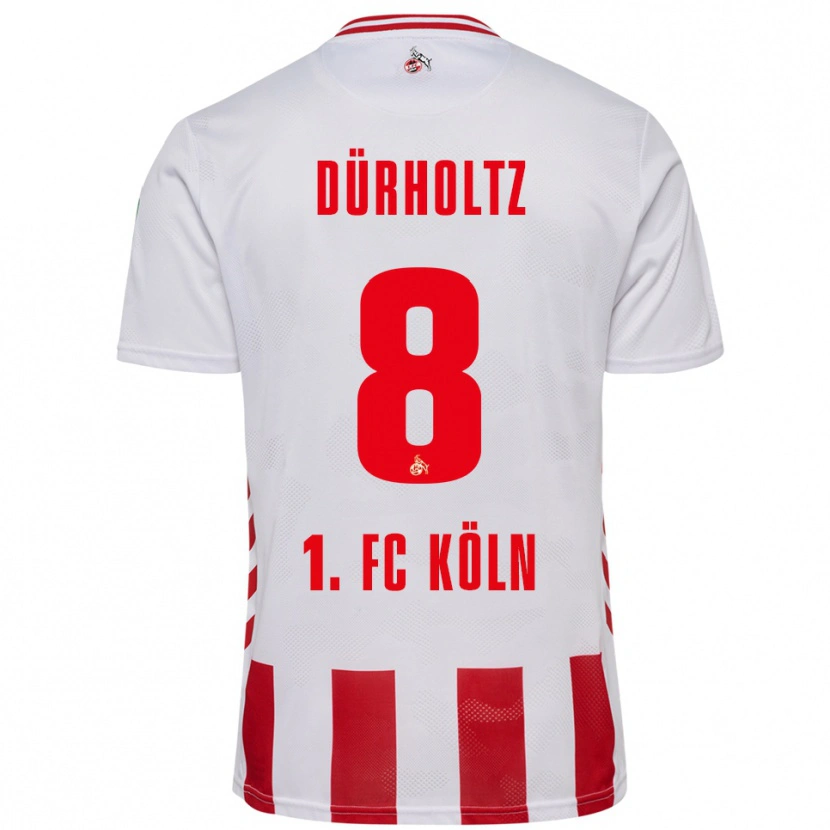 Danxen Women Luca Dürholtz #8 White Red Home Jersey 2025/26 T-Shirt