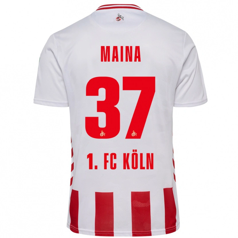 Danxen Women Linton Maina #37 White Red Home Jersey 2025/26 T-Shirt