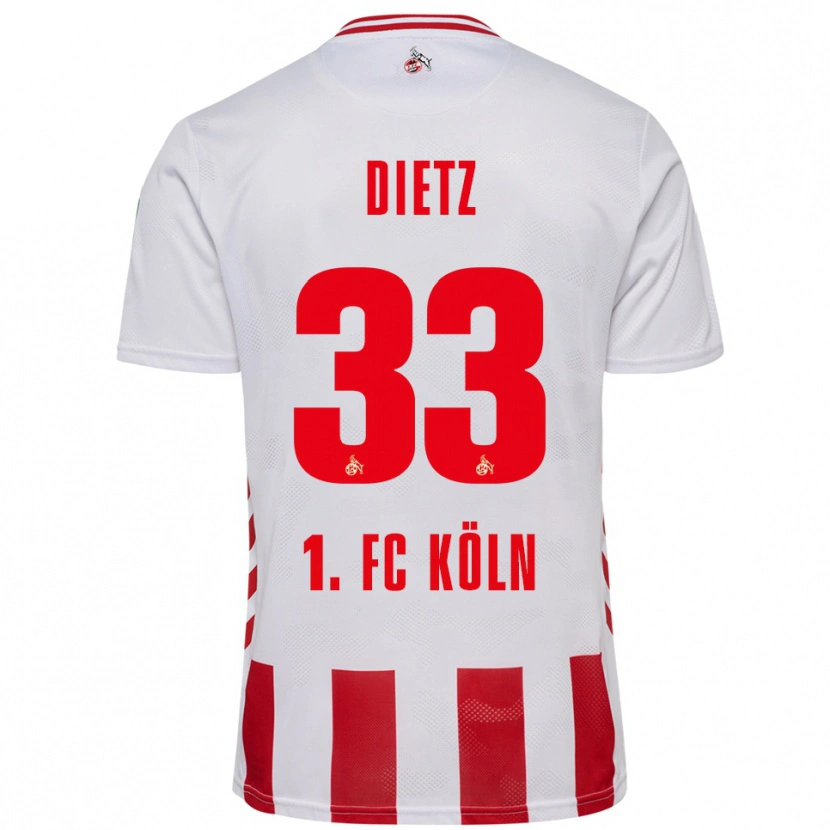 Danxen Women Florian Dietz #33 White Red Home Jersey 2025/26 T-Shirt