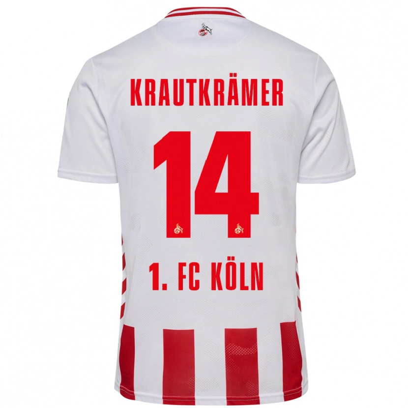 Danxen Women Jakob Krautkrämer #14 White Red Home Jersey 2025/26 T-Shirt