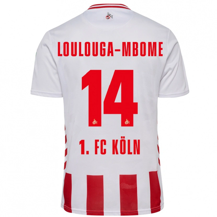Danxen Women Pascal Loulouga-Mbome #14 White Red Home Jersey 2025/26 T-Shirt