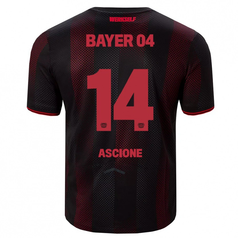 Danxen Women Marco Ascione #14 Black Red Home Jersey 2025/26 T-Shirt