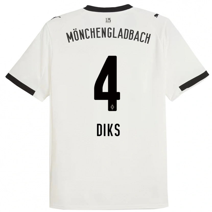 Danxen Women Kevin Diks #4 White Black Home Jersey 2025/26 T-Shirt