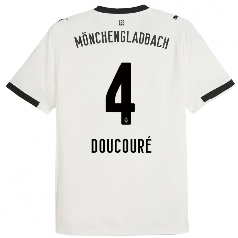 Danxen Women Mamadou Doucoure #4 White Black Home Jersey 2025/26 T-Shirt