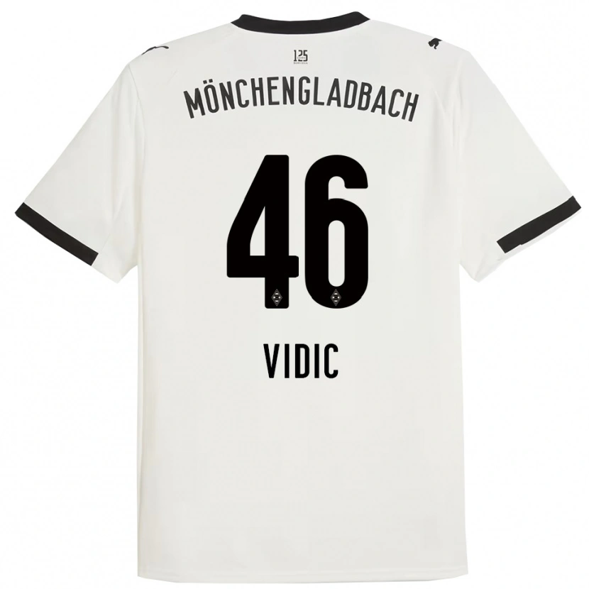 Danxen Women Nico Vidic #46 White Black Home Jersey 2025/26 T-Shirt