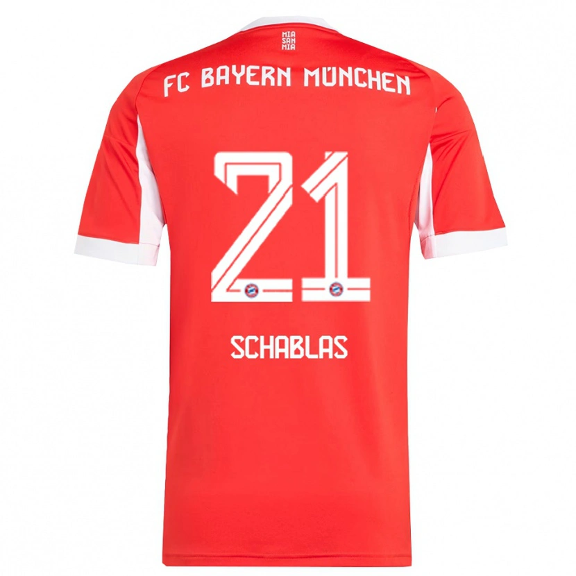 Danxen Women Matteo Schablas #21 Red White Home Jersey 2025/26 T-Shirt