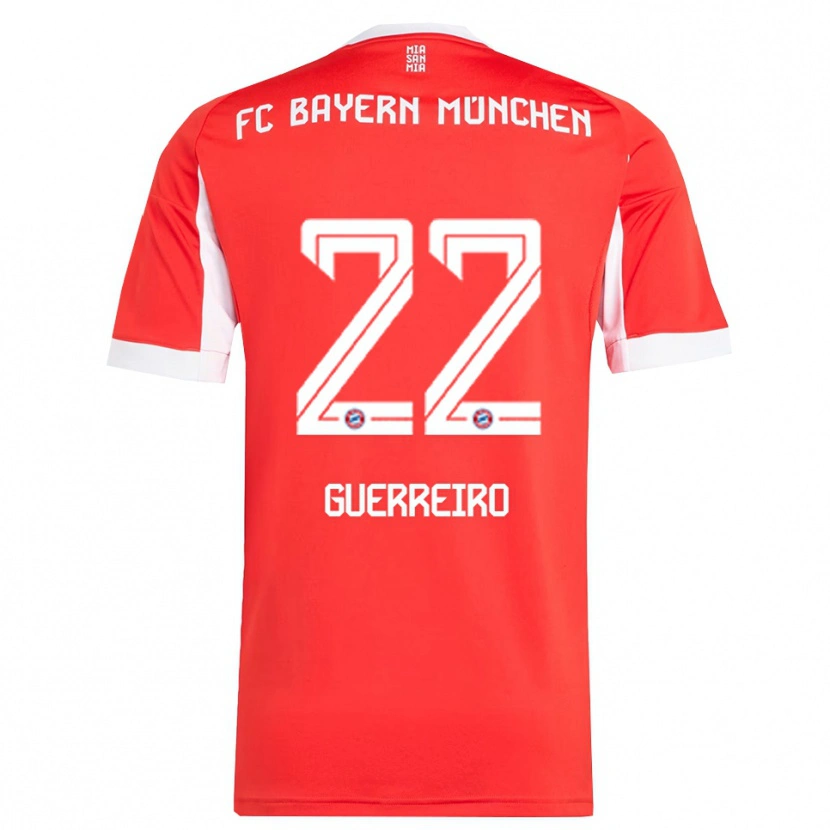 Danxen Women Raphaël Guerreiro #22 Red White Home Jersey 2025/26 T-Shirt