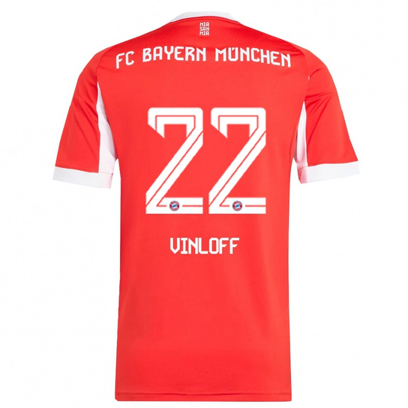 Danxen Women Matteo Vinloff #22 Red White Home Jersey 2025/26 T-Shirt