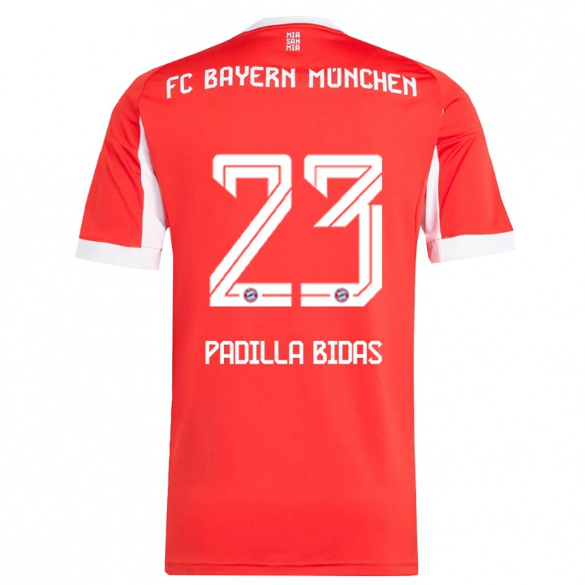 Danxen Women Natalia Padilla Bidas #23 Red White Home Jersey 2025/26 T-Shirt