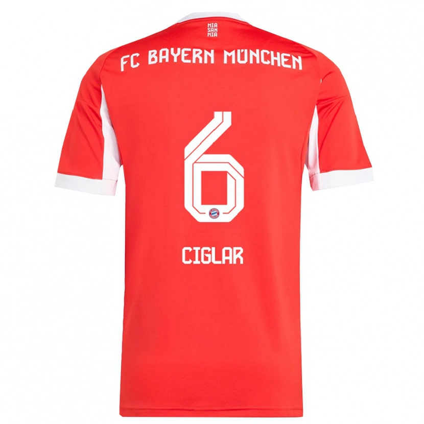 Danxen Women Roko Ciglar #6 Red White Home Jersey 2025/26 T-Shirt