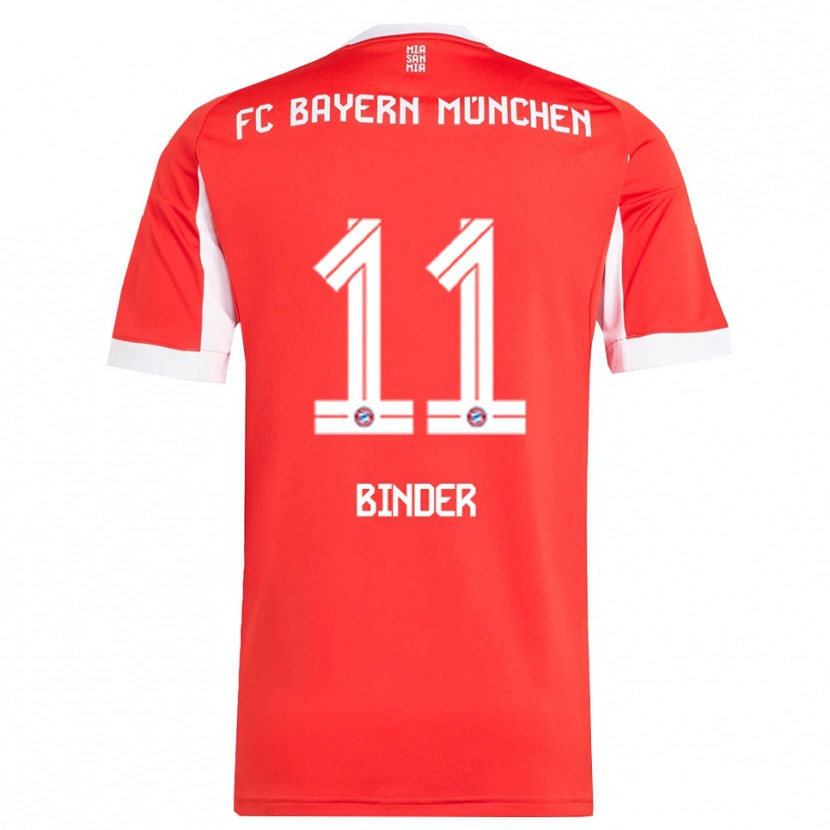 Danxen Women Tim Binder #11 Red White Home Jersey 2025/26 T-Shirt