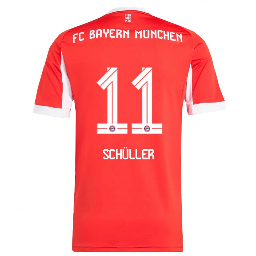 Danxen Women Lea Schüller #11 Red White Home Jersey 2025/26 T-Shirt